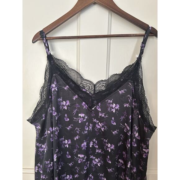 Torrid Floral Lace Adjustable Strap Camisole Womens Size 4X Black Purple NWT - Picture 2 of 8